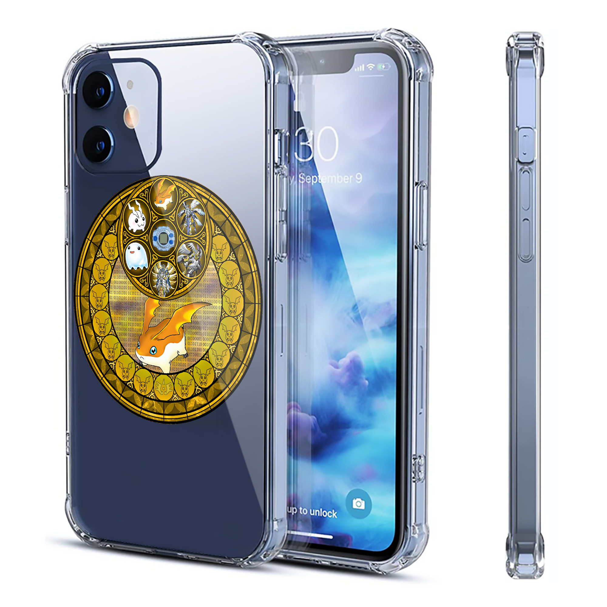 （画像用） Digimon デジタルモンスター/デジモン 【iPhone 12シリーズ対応】透明スマホケース（クリアソフトケース）